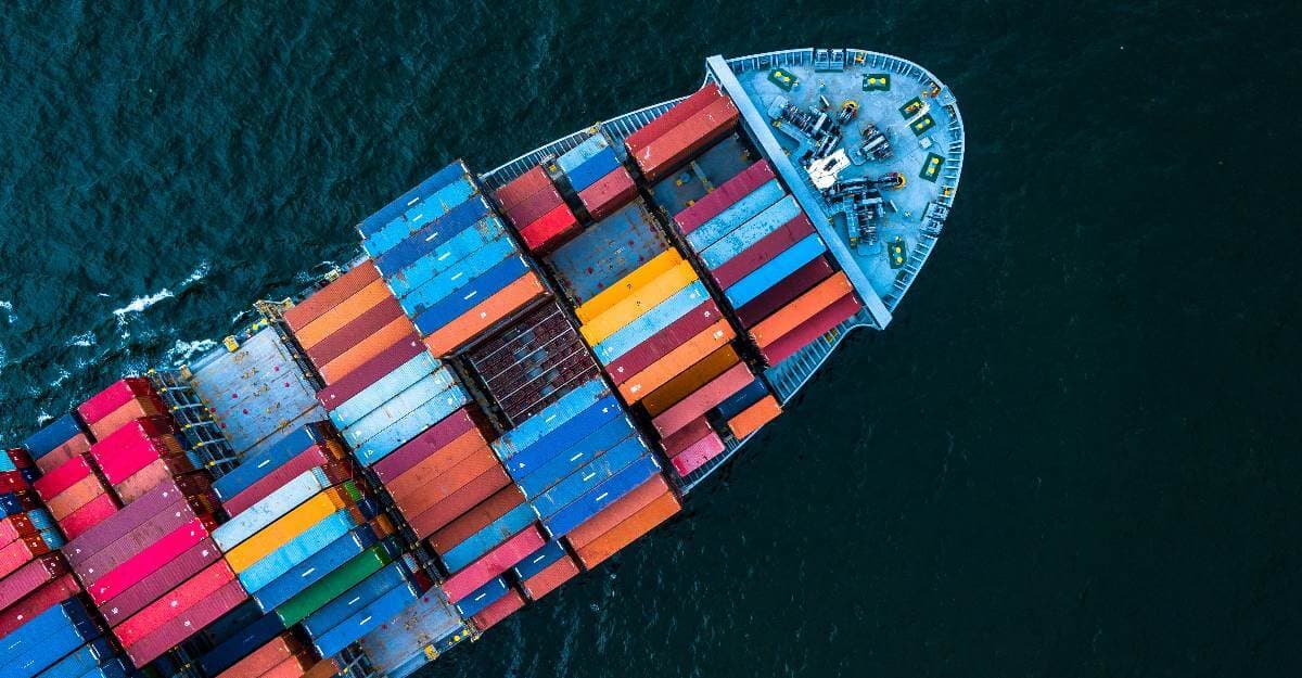 Cargo ship loaded with containers
